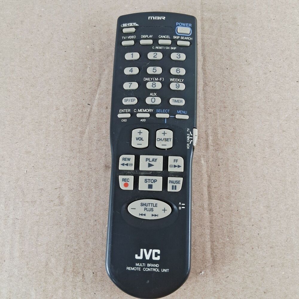 Original JVC MBR Remote Control TV VCR Cable UR64EC1623 Multi Brand Black OEM